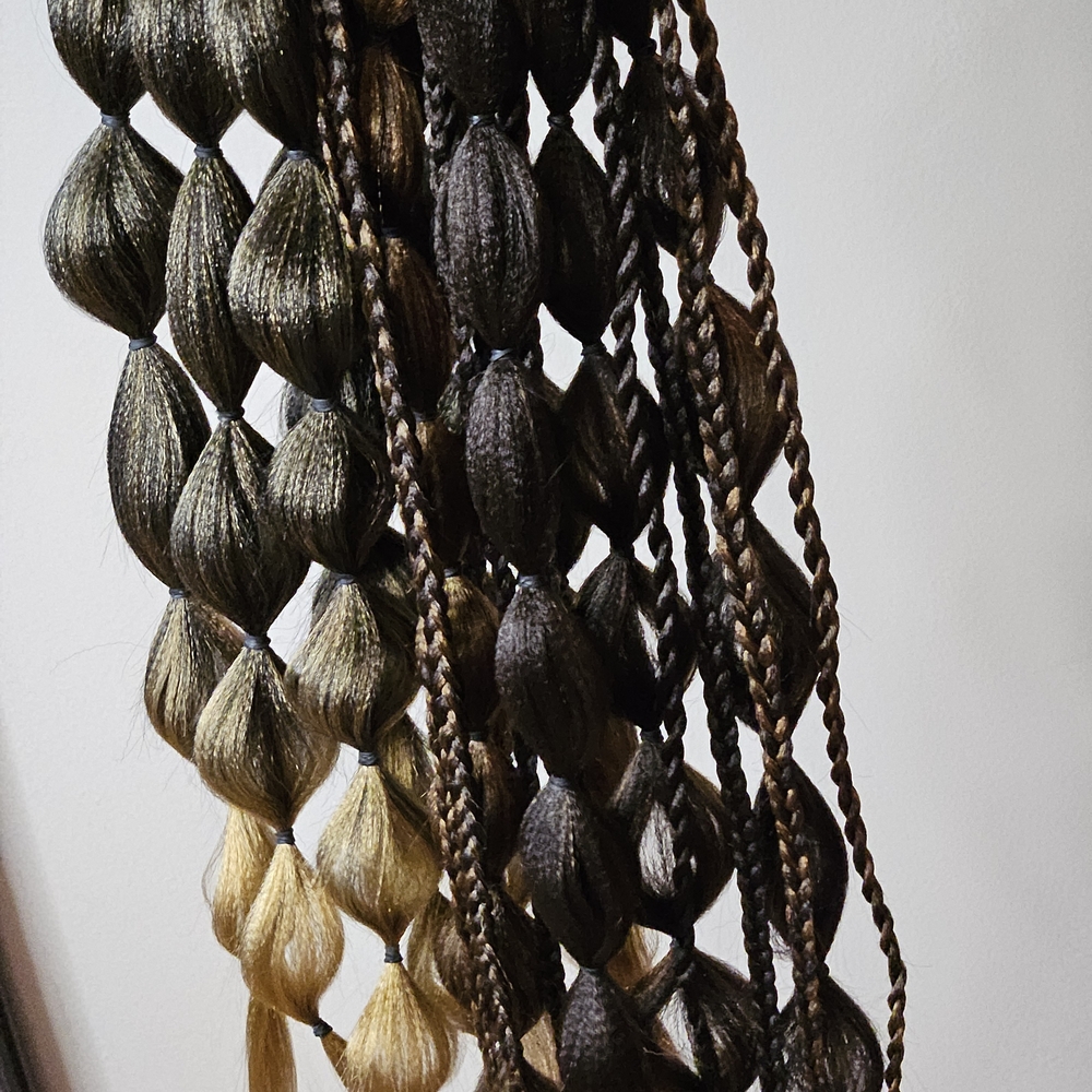 Handmade Braided Hair Extension in Brown and Blonde - Picture 12 of 13